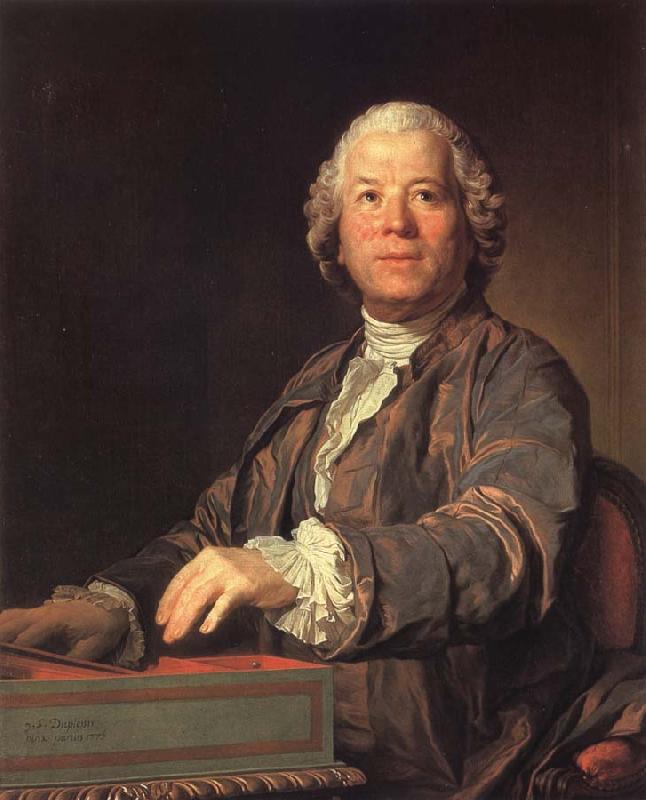 Joseph-Siffred  Duplessis Christoph Willibald von Gluck at the spinet Germany oil painting art